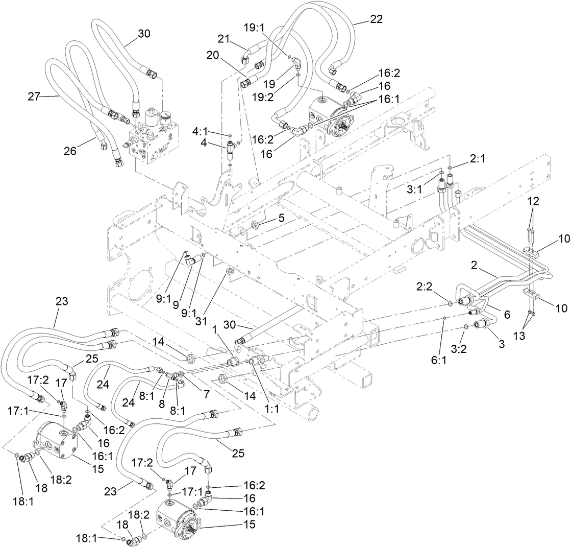 Hydraulic Mow Circuit Assembly