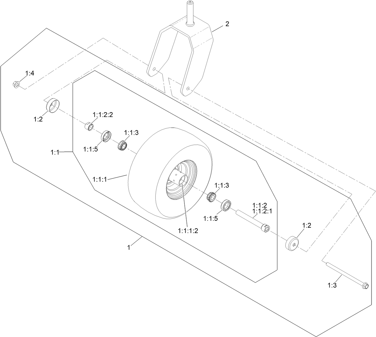 Caster Wheel and Fork Assembly