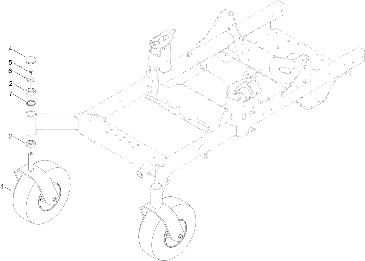 Front Caster Wheel Assembly
