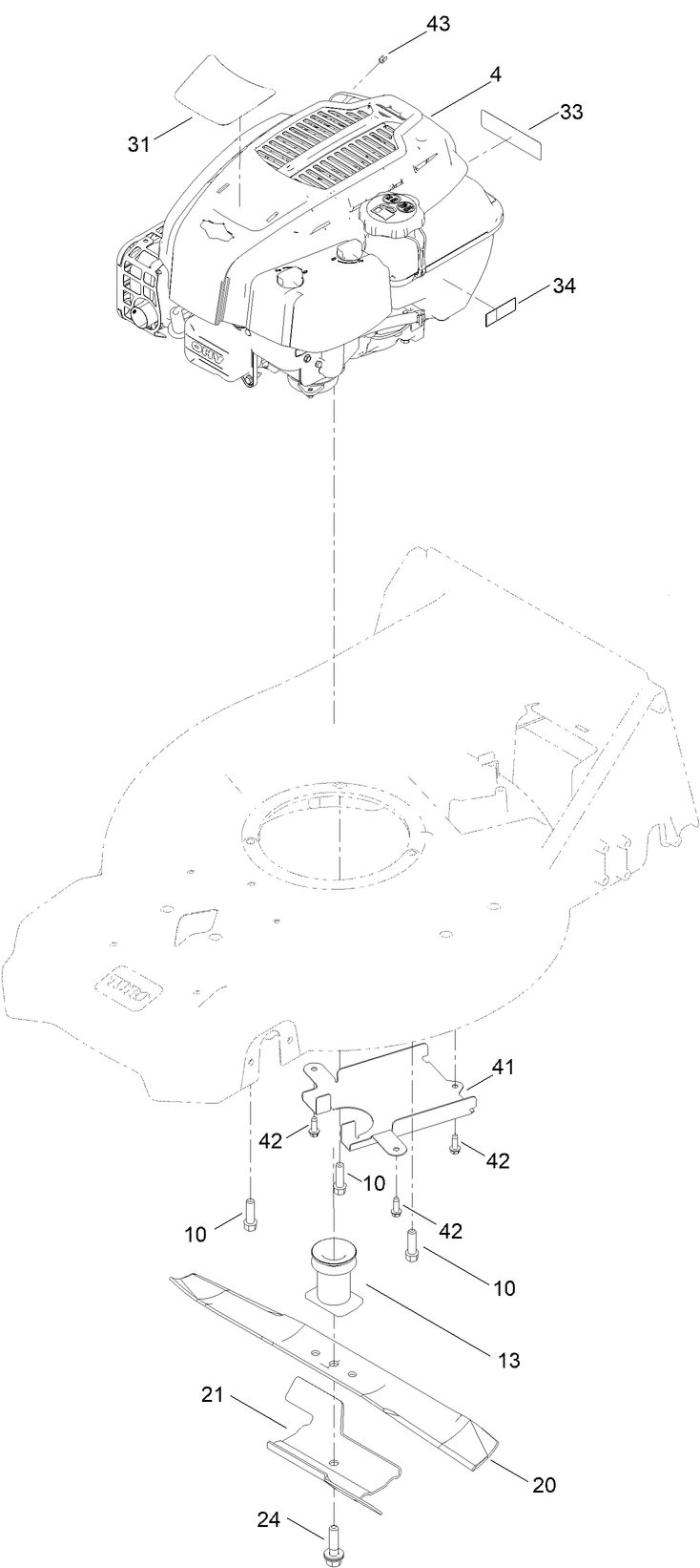 Engine and Blade Assembly