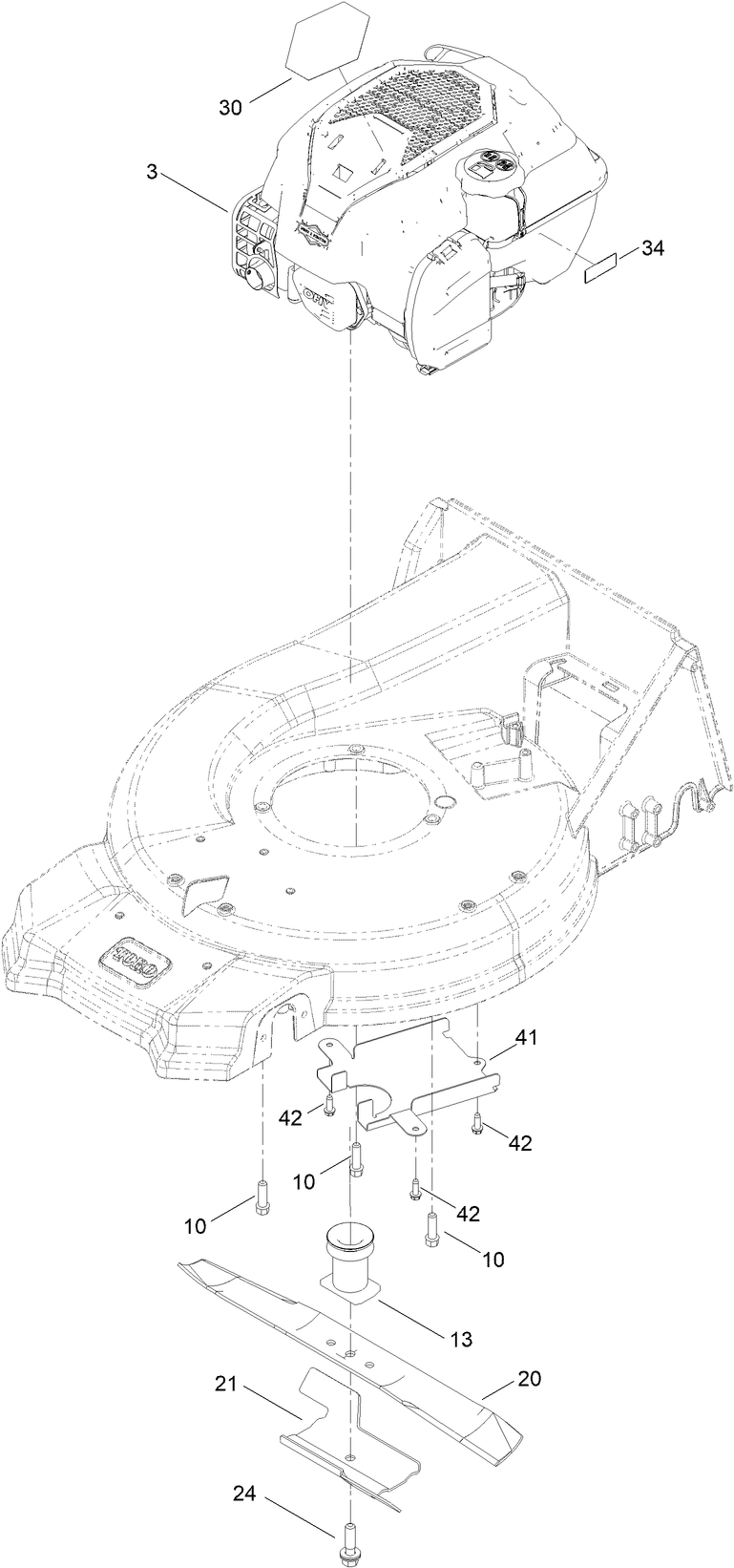 Engine and Blade Assembly