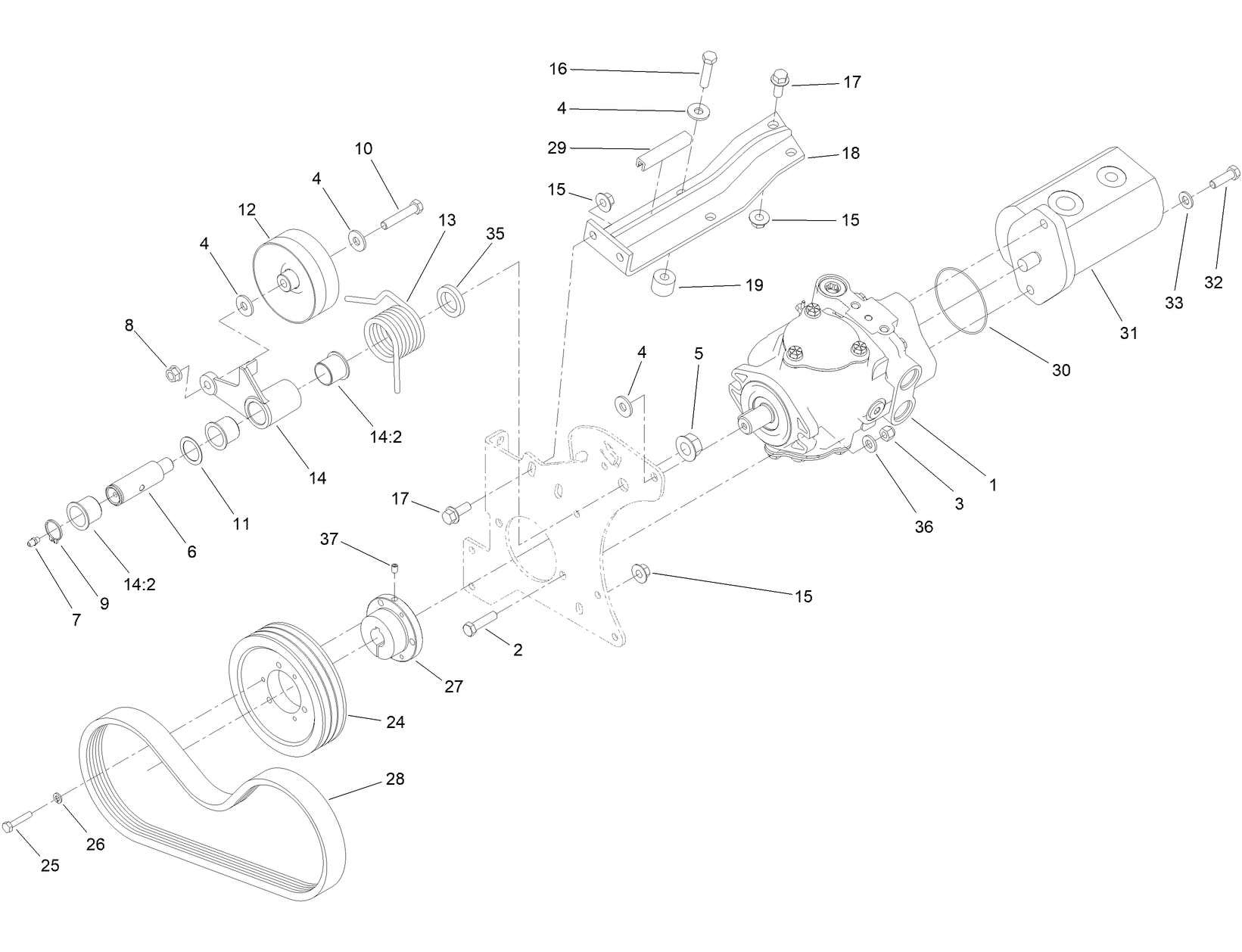 Gear Pump and Piston Pump Assembly