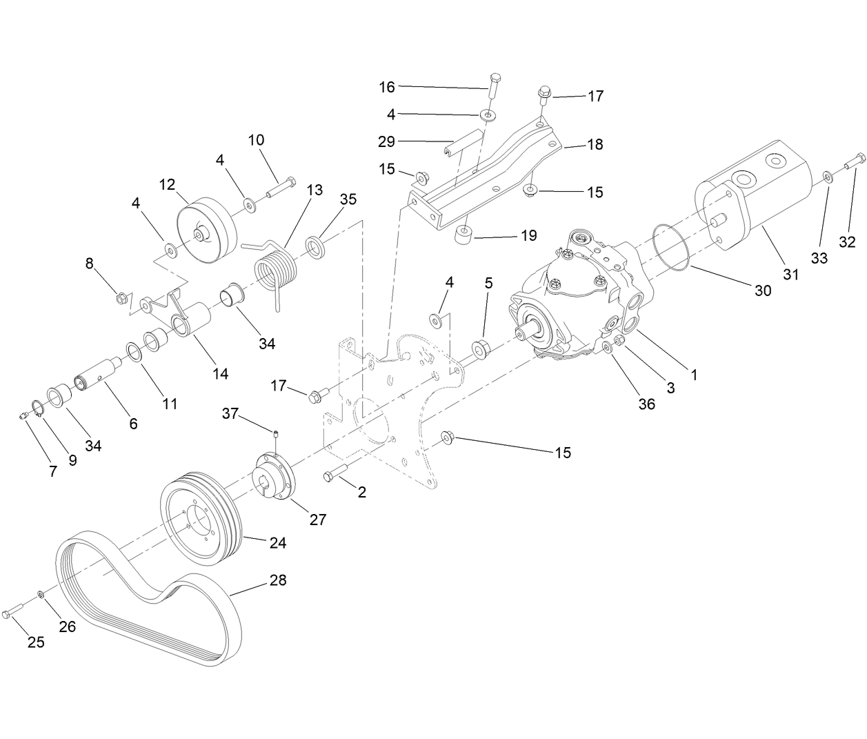 Gear Pump and Piston Pump Assembly
