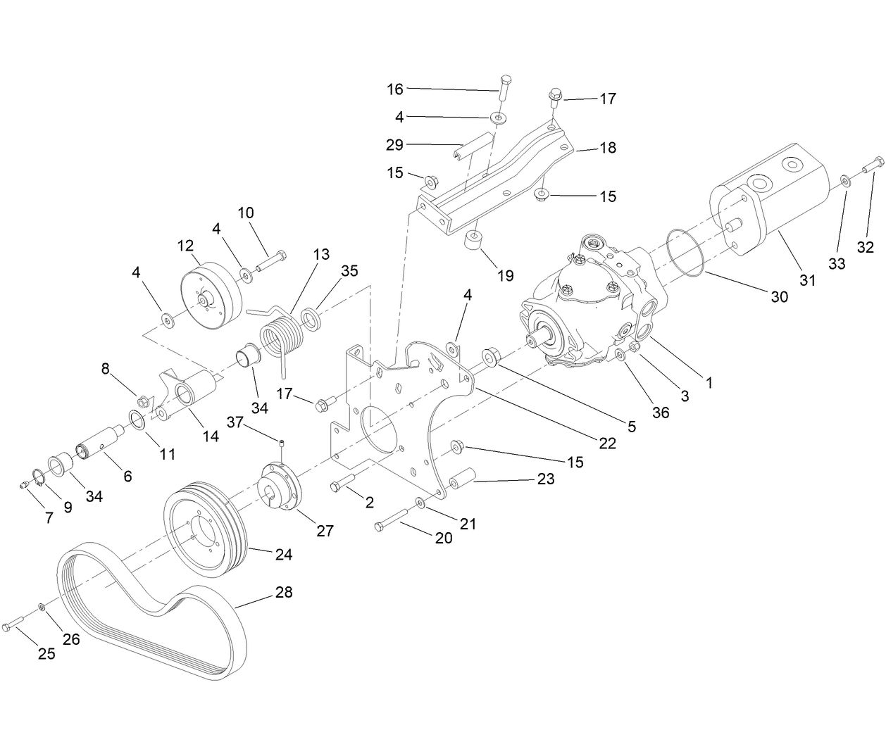 Gear Pump and Piston Pump Assembly