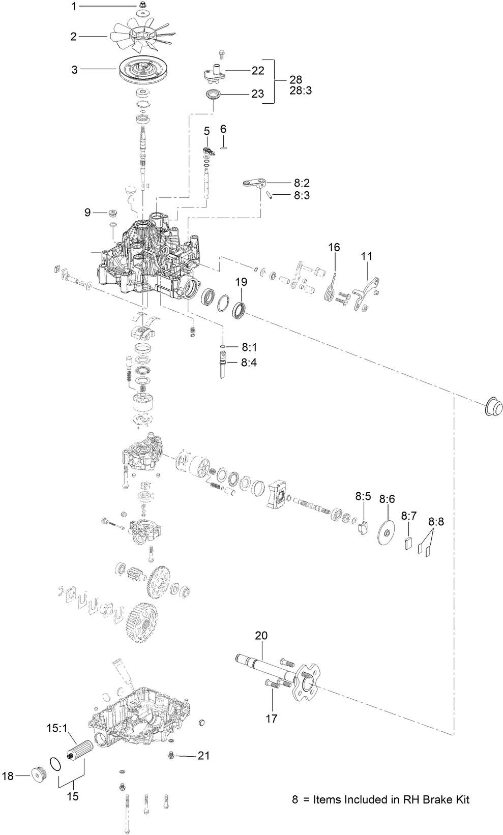 RH Transmission Assembly No. 138-5839