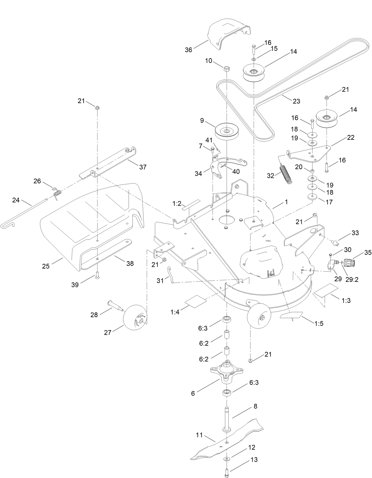 34in Deck and Decal Assembly