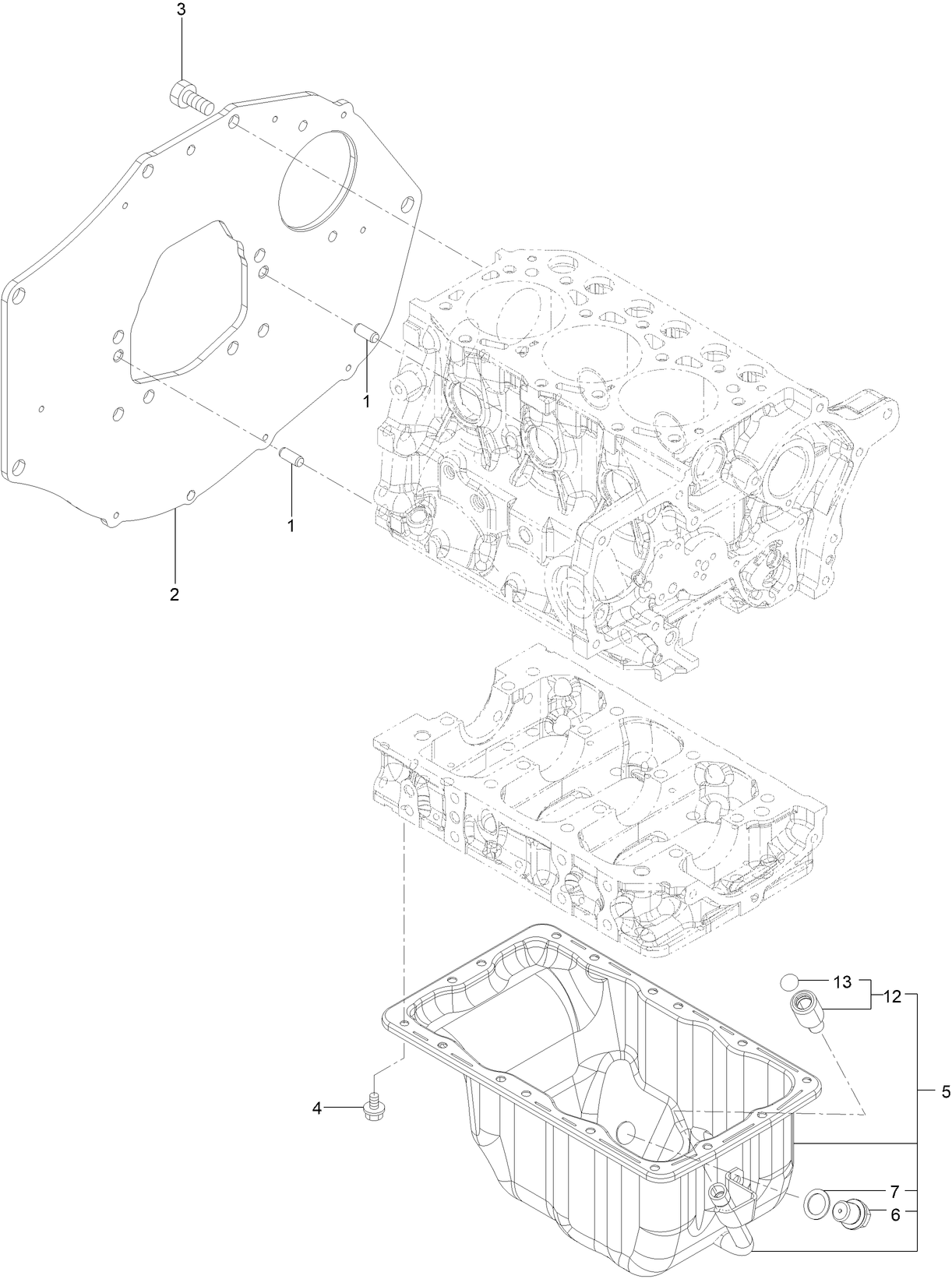 Mounting Flange and Oil Sump Assembly