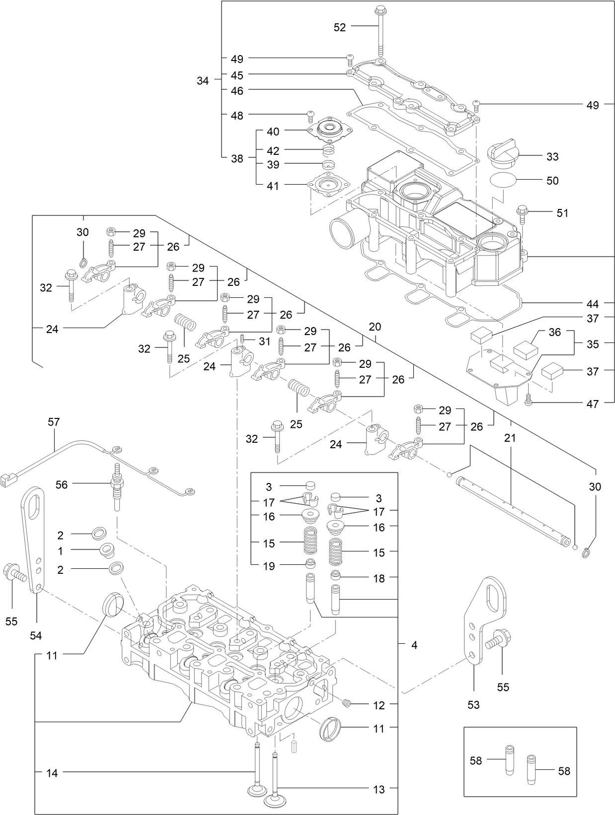 Cylinder Head and Bonnet Assembly