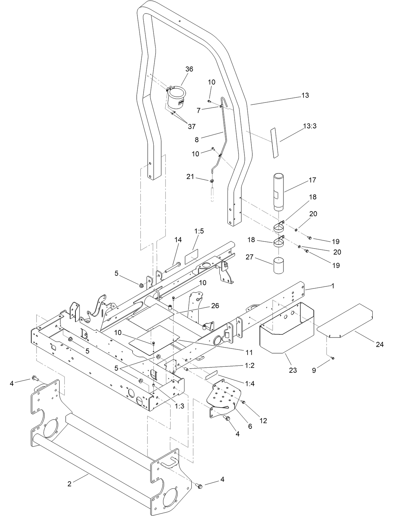 Frame and Roll-Over Protection System Assembly