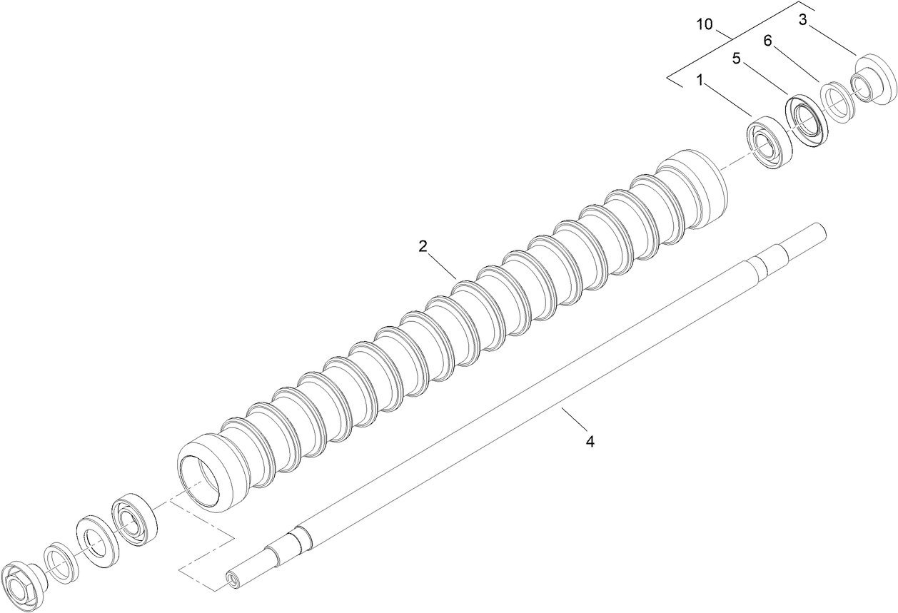Wide Wiehle Steel Roller Assembly No. 107-3514