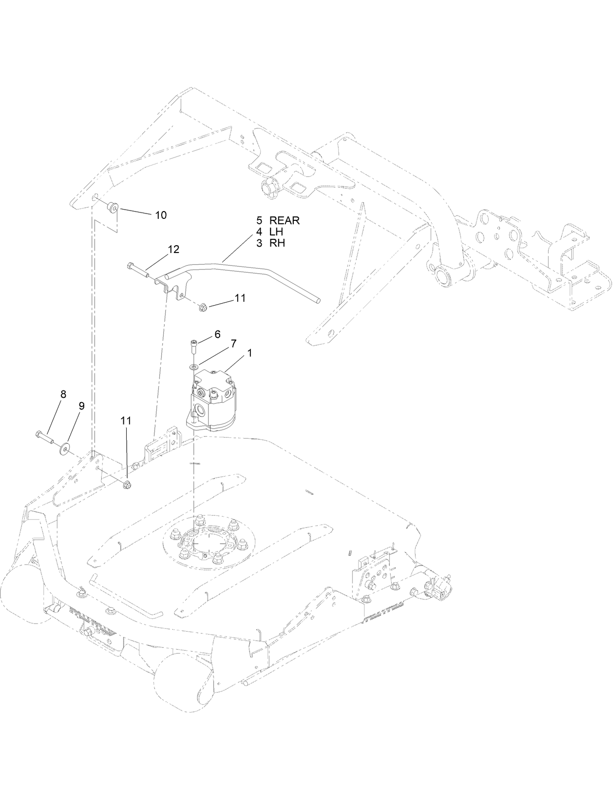 Hydraulic Motor and Foot Guard Assembly