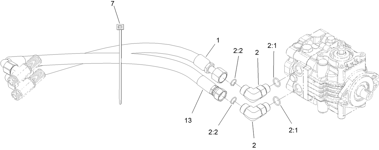Traction Drive Hose Routing Assembly