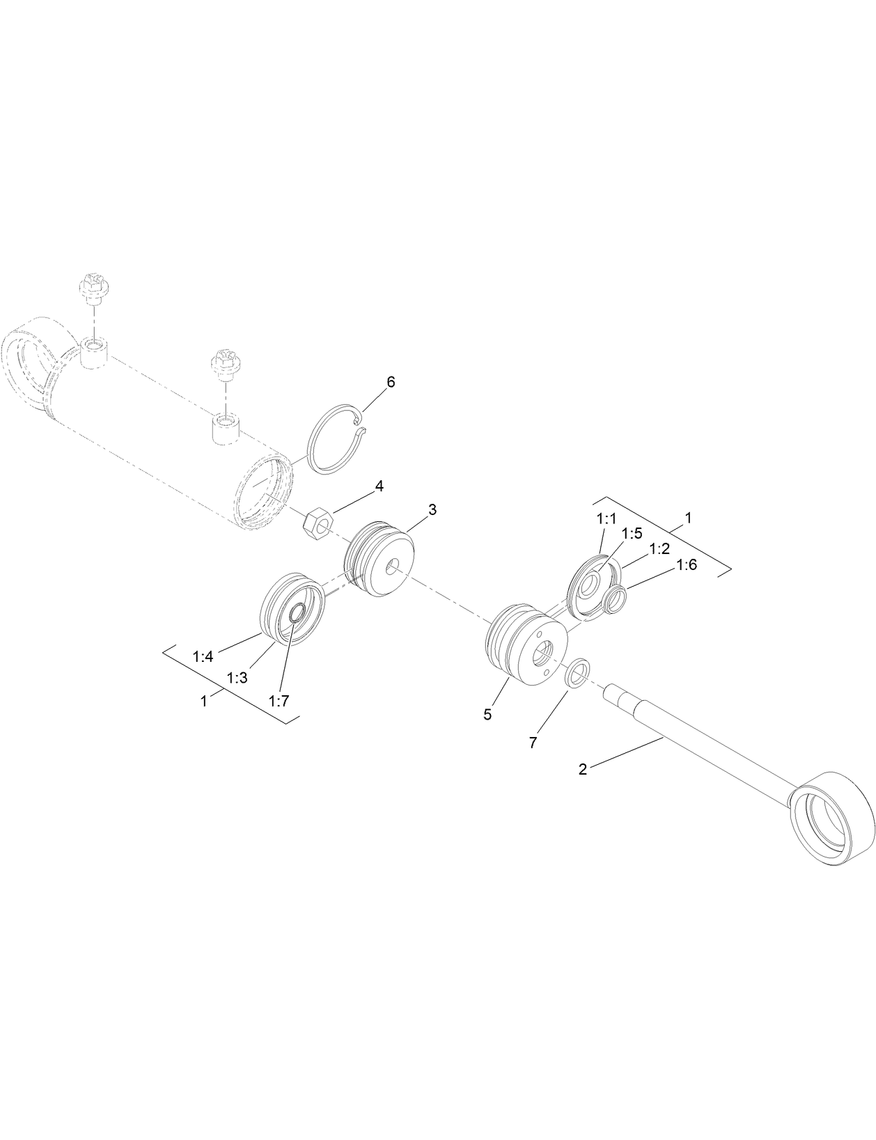 Hydraulic Cylinder Assembly No. 121-3653