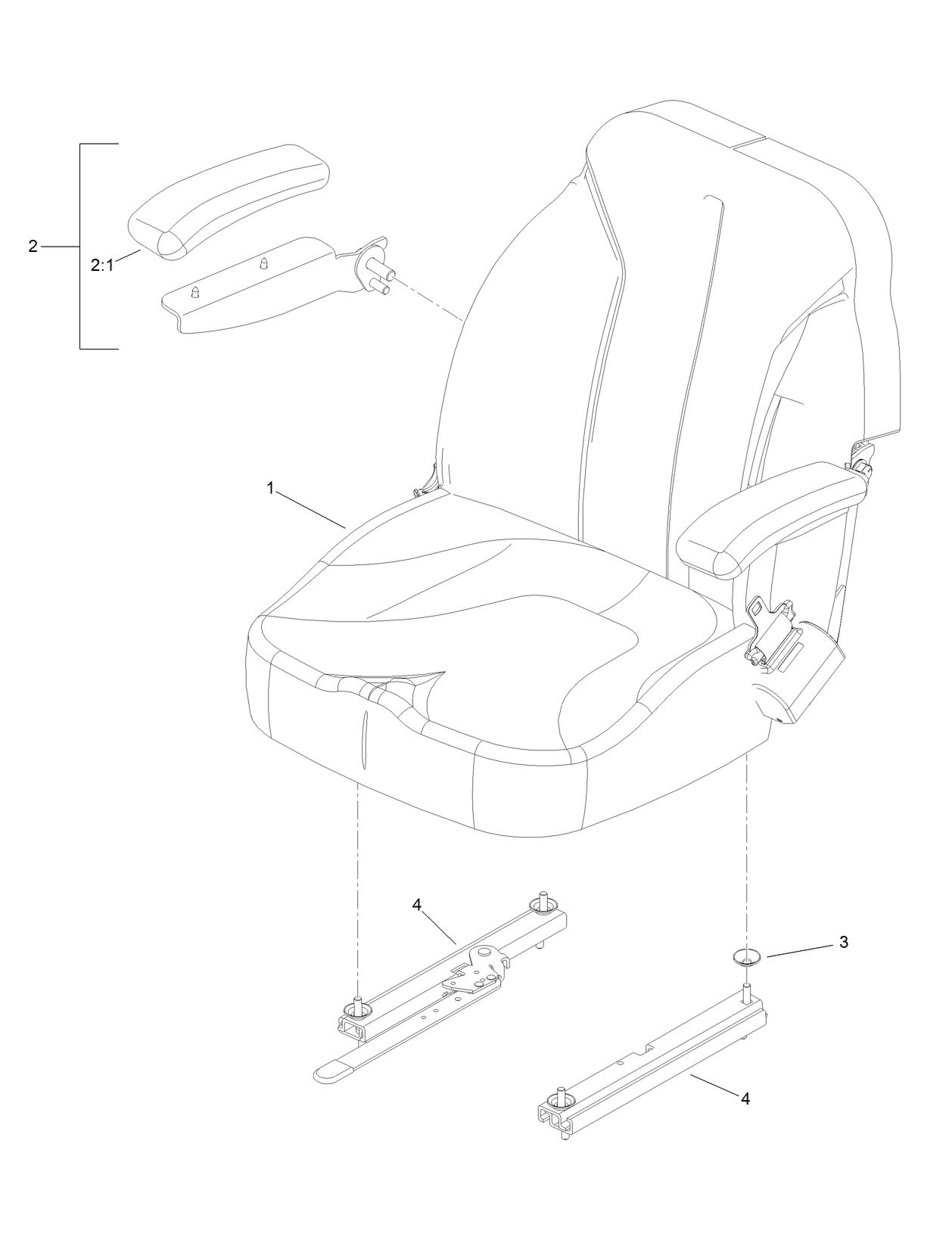 Seat and Track Assembly No. 139-2679