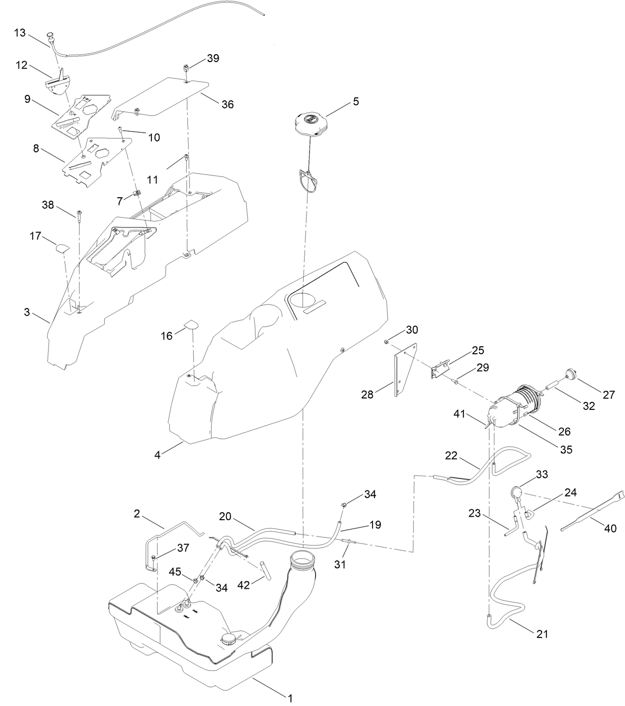 Body Styling and Fuel Tank Assembly