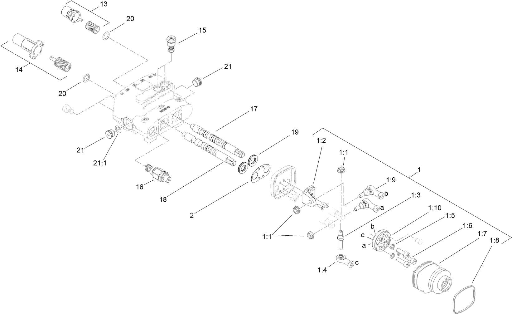 Two Spool Valve Assembly No. 144-7354