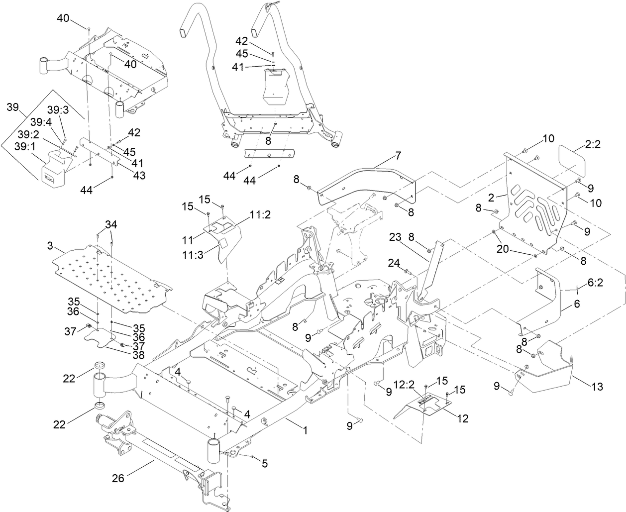 Frame, Caster and Z Stand Assembly