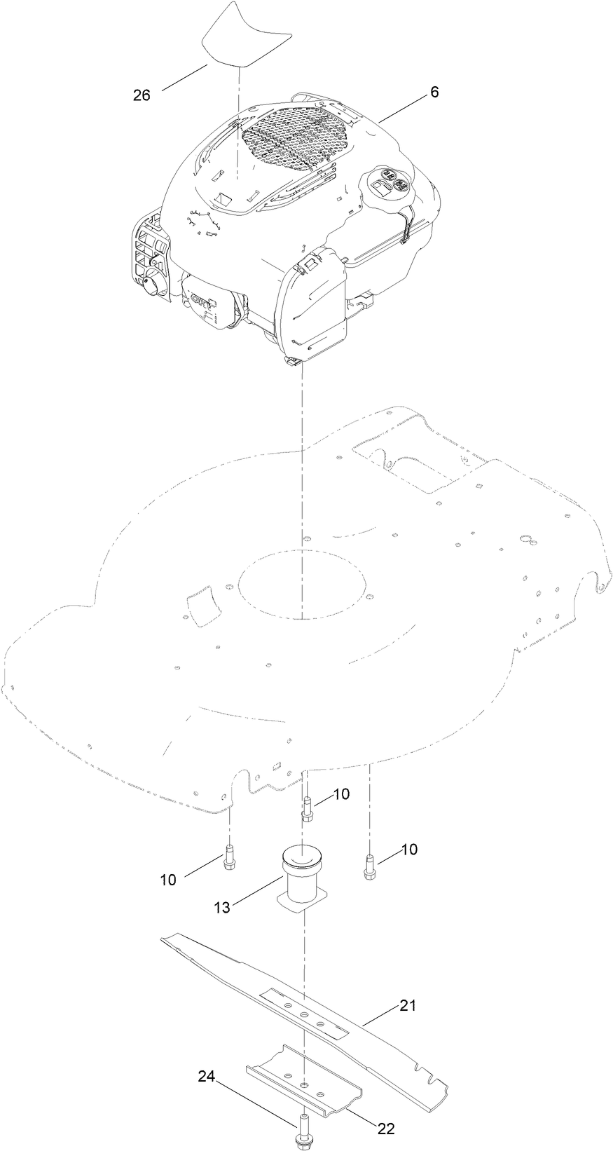 Engine and Blade Assembly