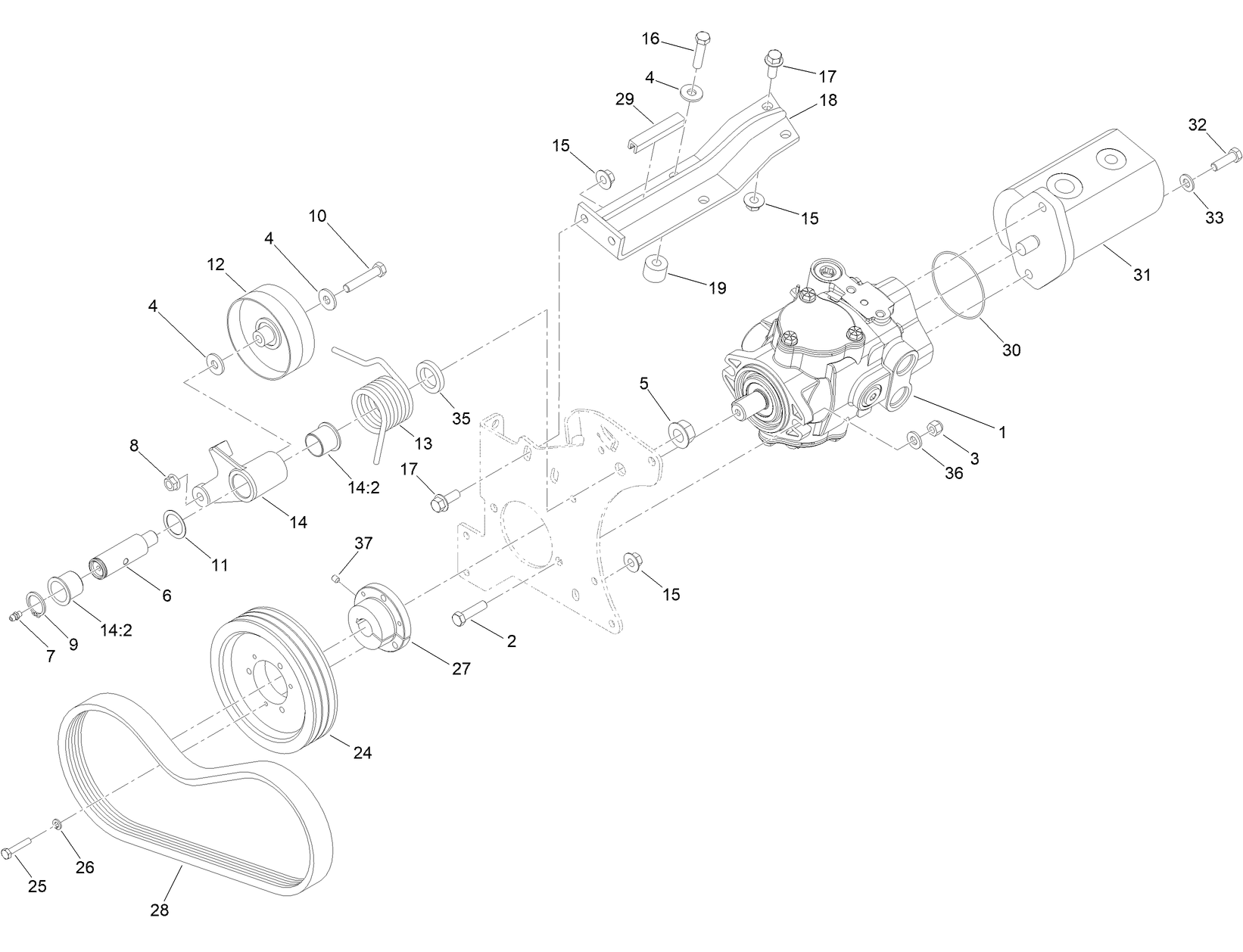 Gear Pump and Piston Pump Assembly