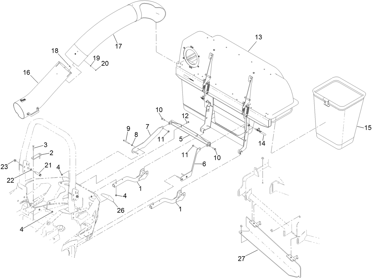Bagger and Tube Mount Assembly