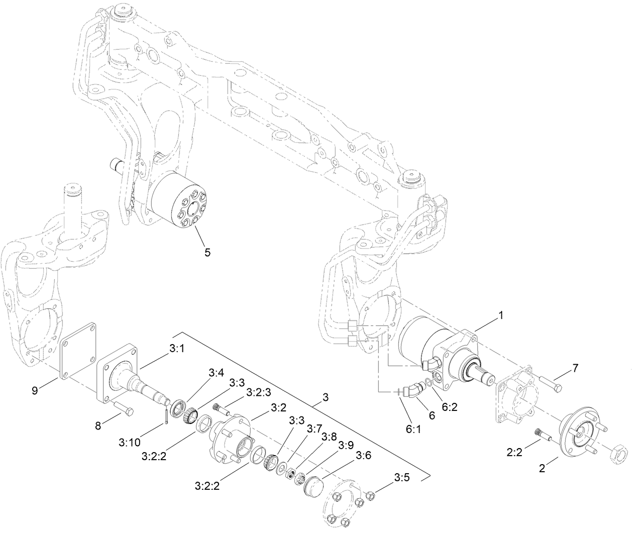 Wheel Motor and Spindle Assembly