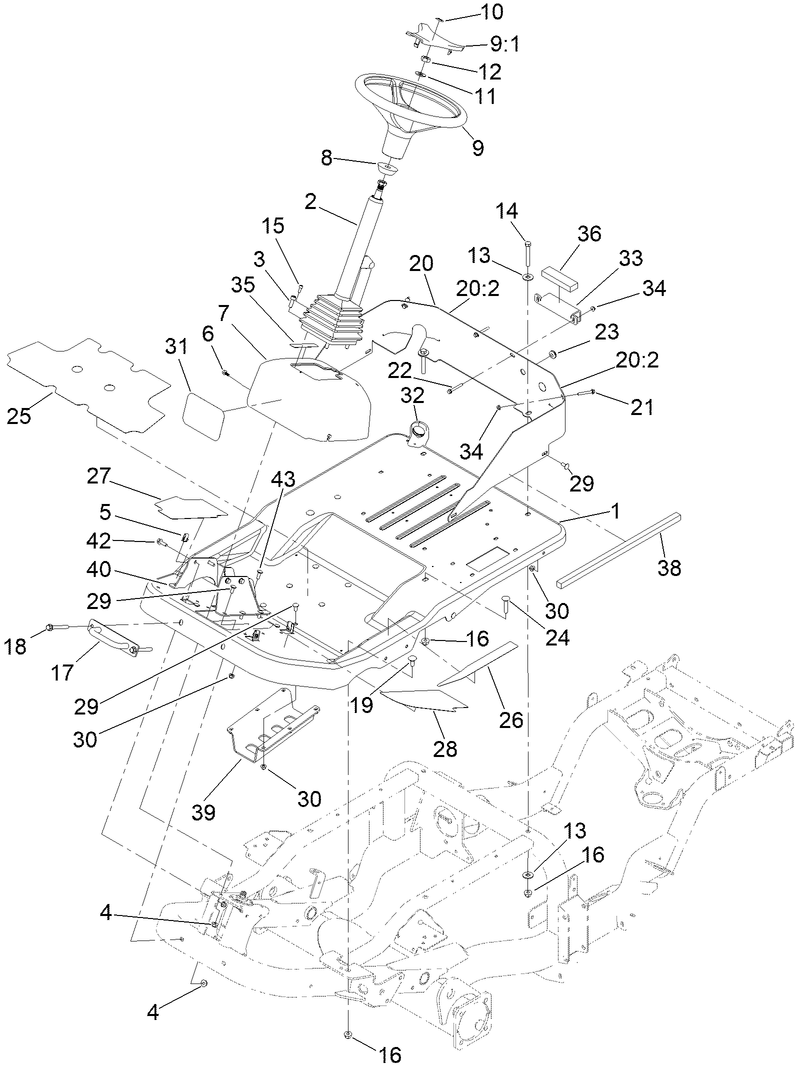 Platform, Steering and Console Assembly