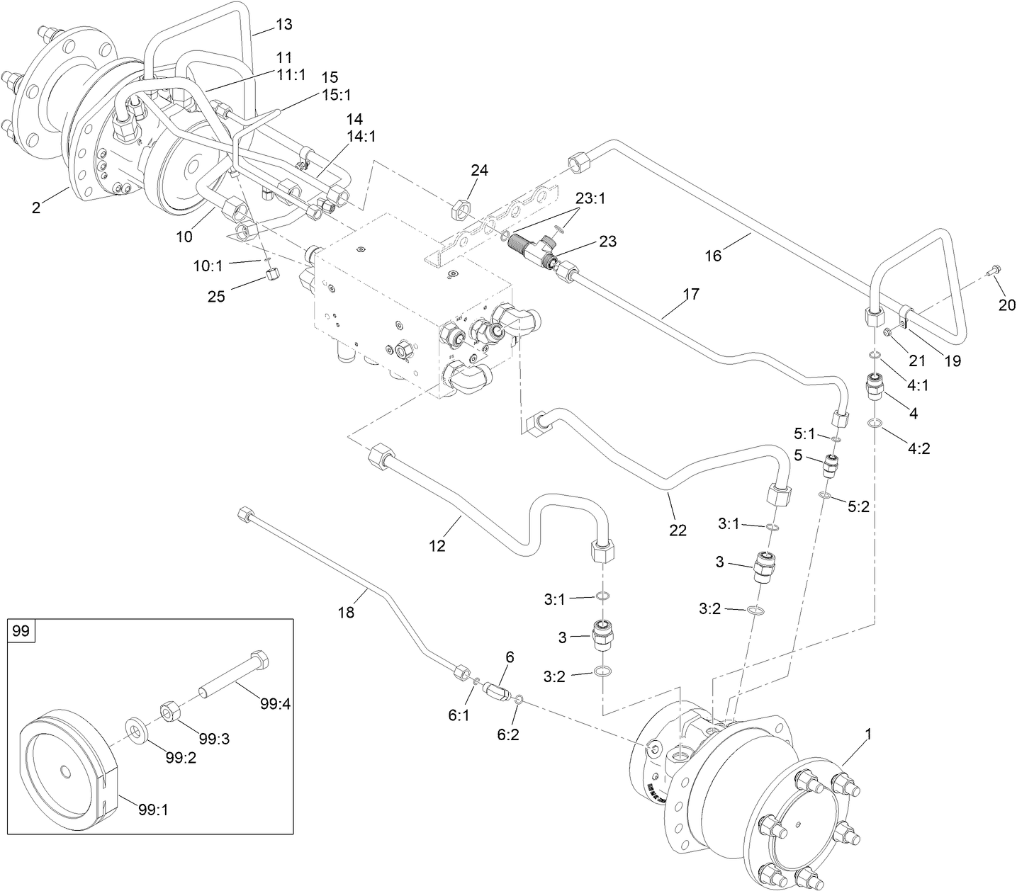 Hydraulic Traction Motors Assembly