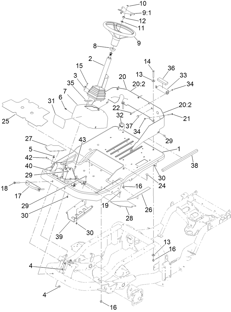 Platform, Steering and Console Assembly