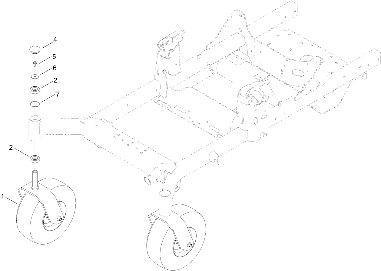 Front Caster Wheel Assembly