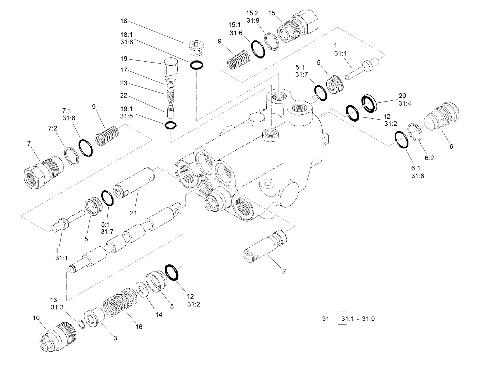 2-Spool Control Valve Assembly No. 95-8581
