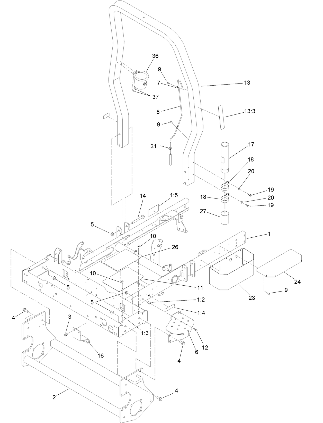 Frame and Roll-Over Protection System Assembly