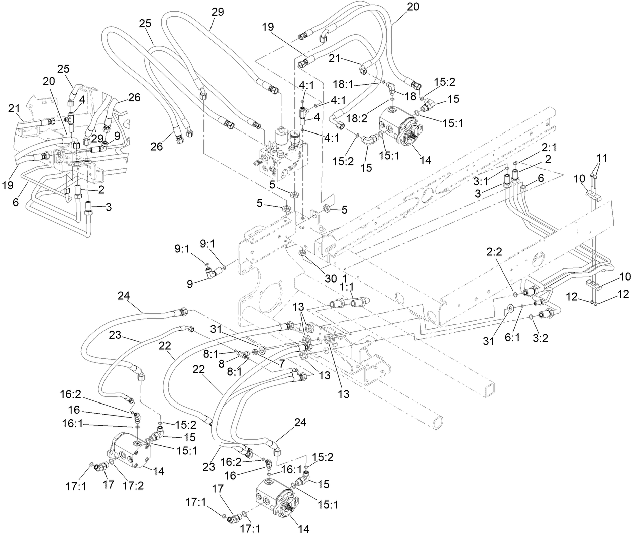 Hydraulic Mow Circuit Assembly