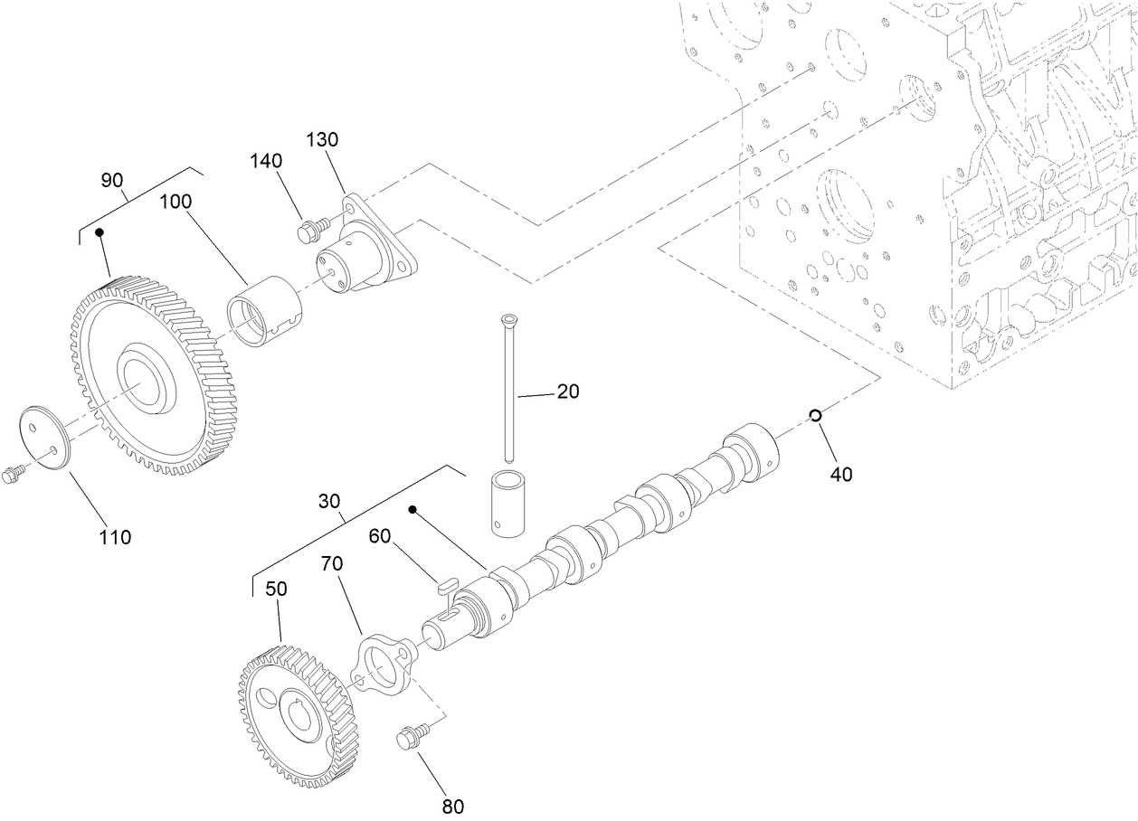 Cam Shaft and Idle Gear Assembly