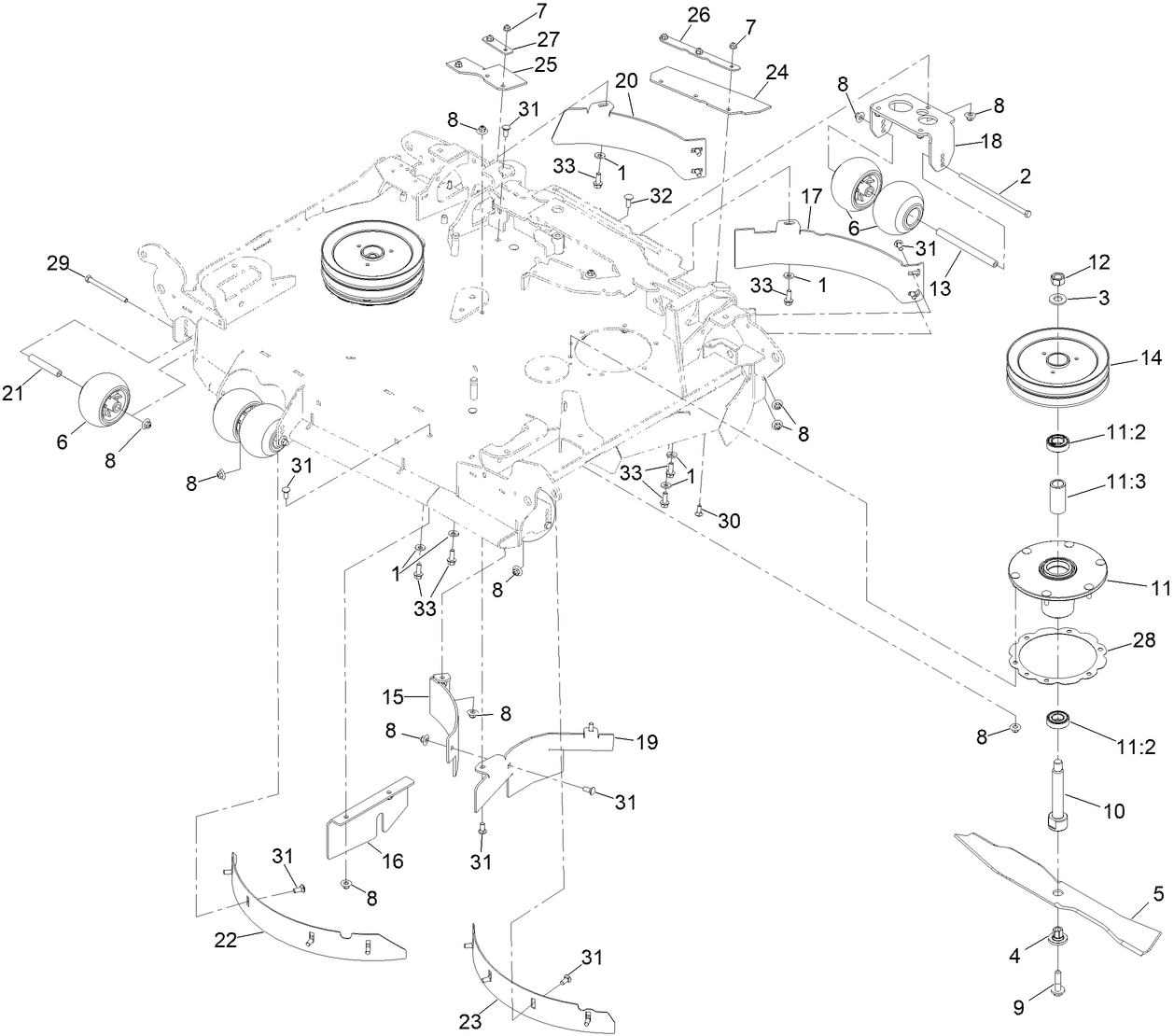 Center Deck Cutting Assembly