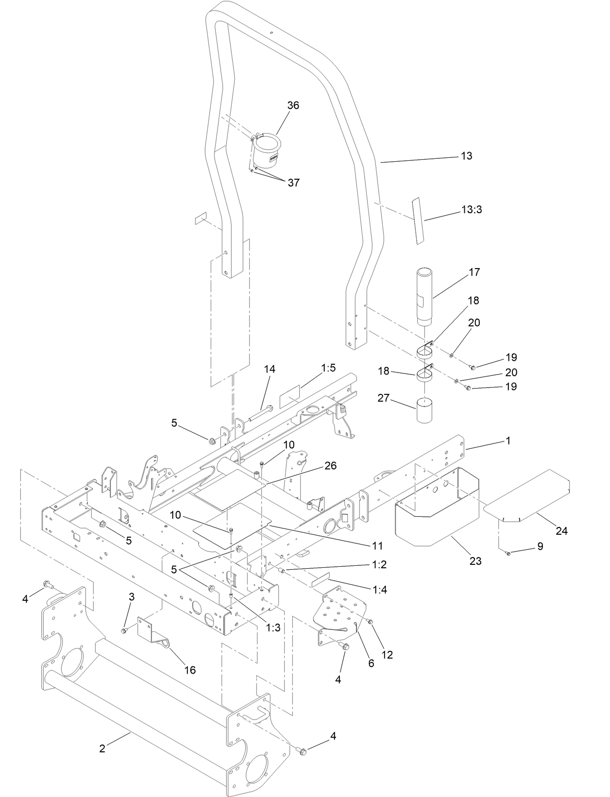 Frame and Roll-Over Protection System Assembly