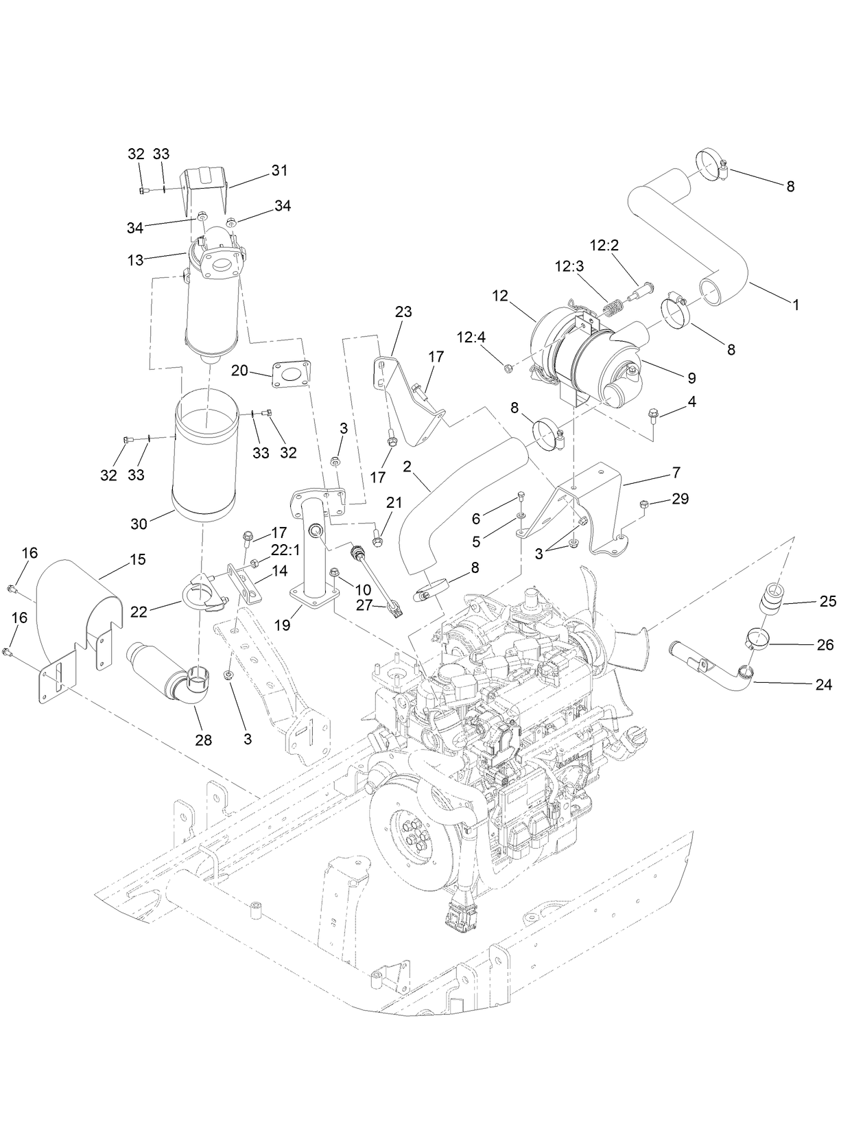 Air Cleaner and Muffler Assembly