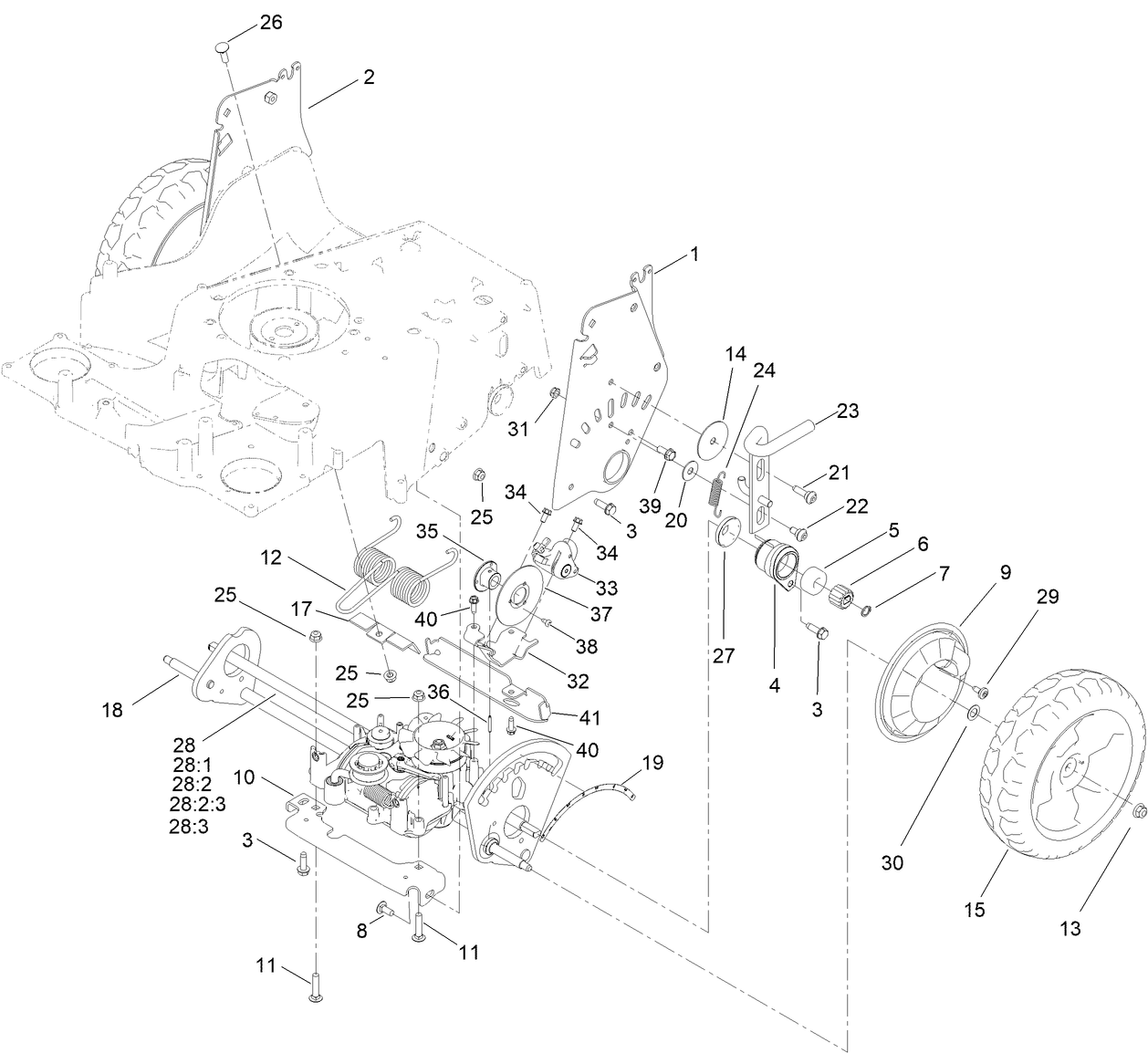 Transmission and HOC Assembly