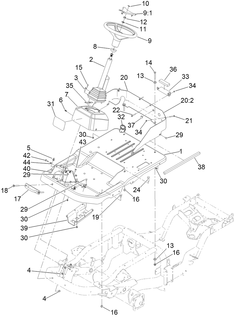 Platform, Steering and Console Assembly
