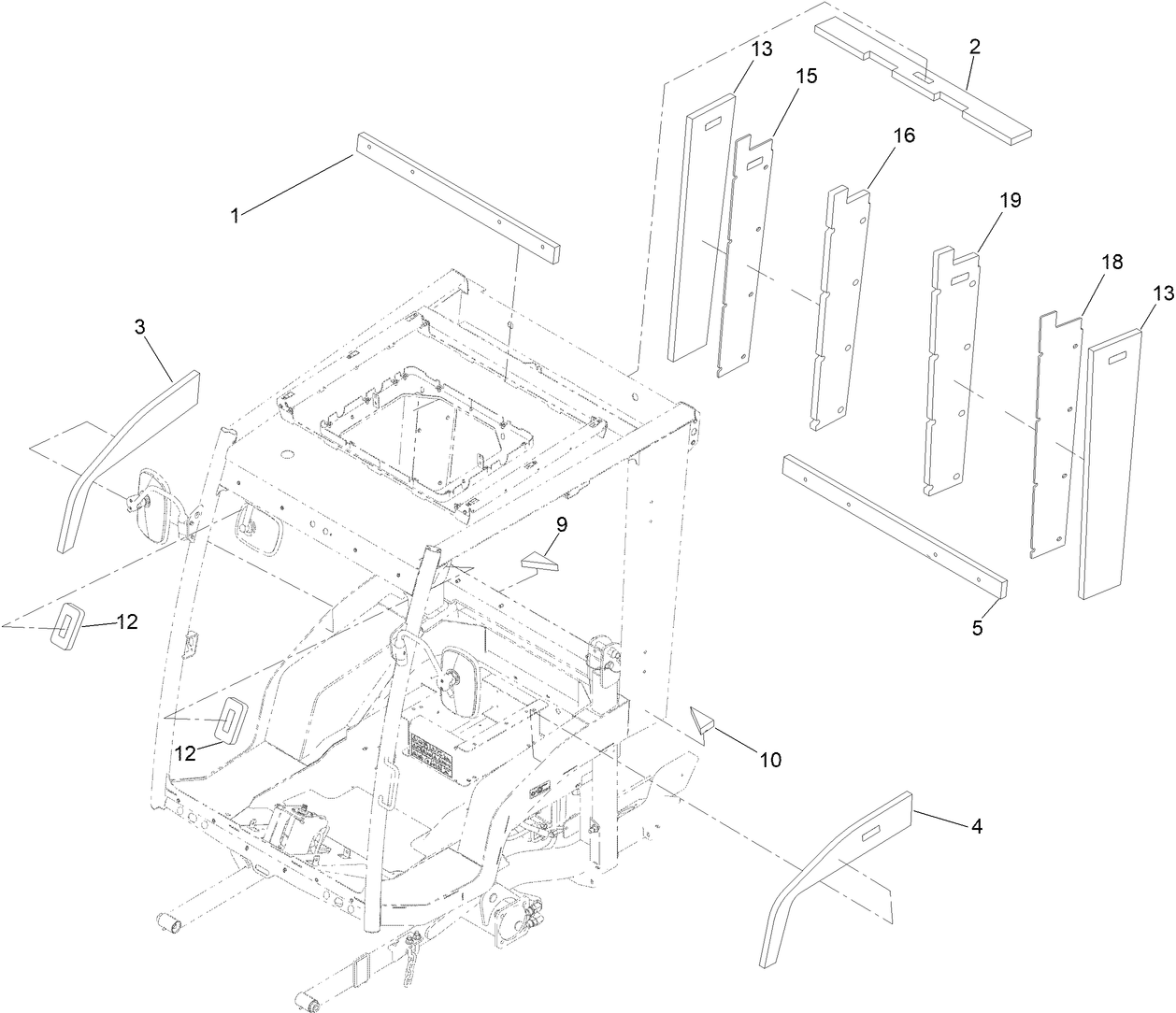 Cab Sound Reduction Assembly
