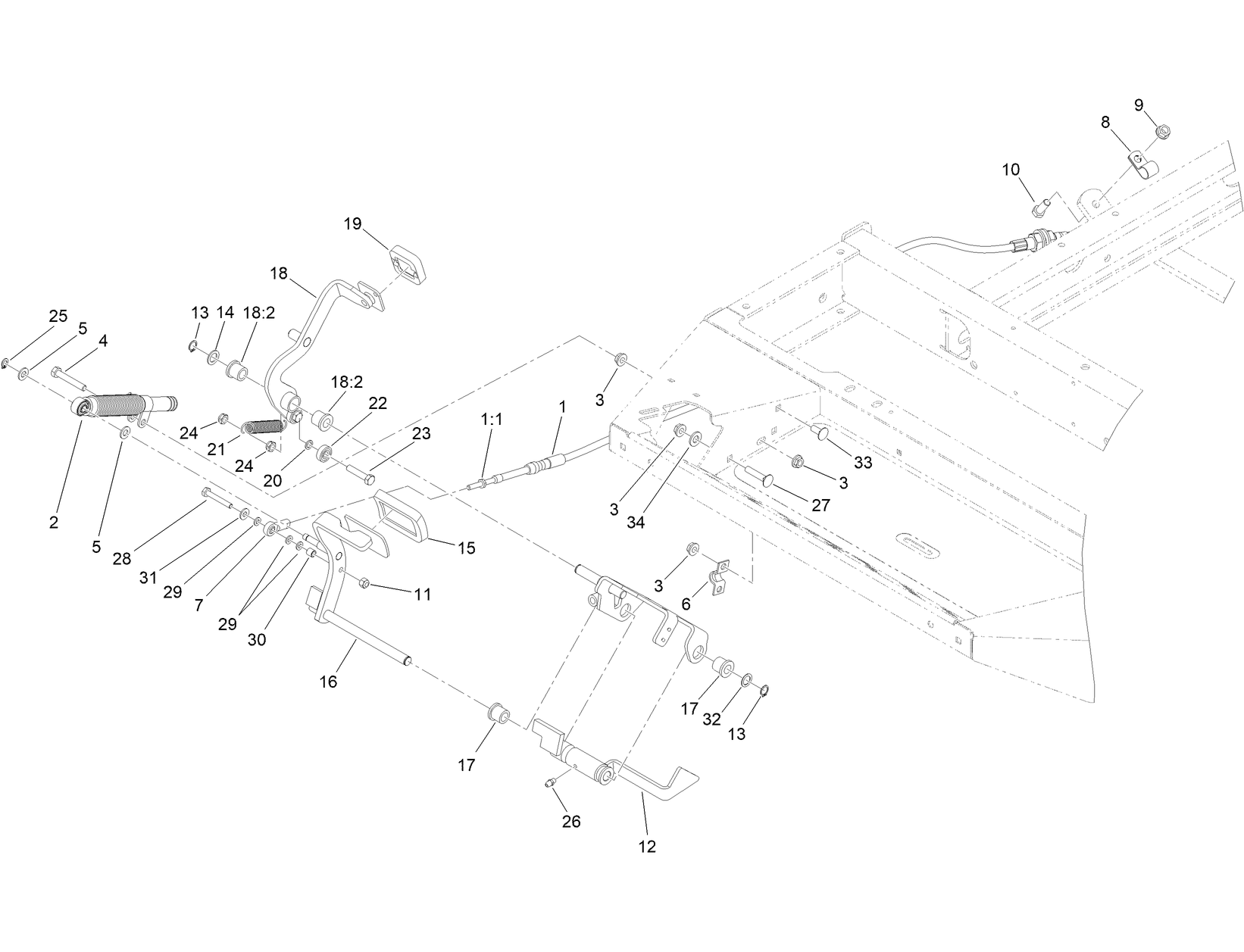 Traction Pedal Assembly
