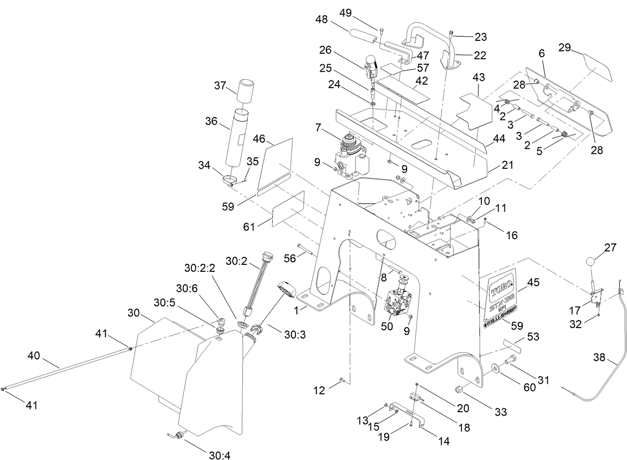 Tower and Fuel Tank Assembly