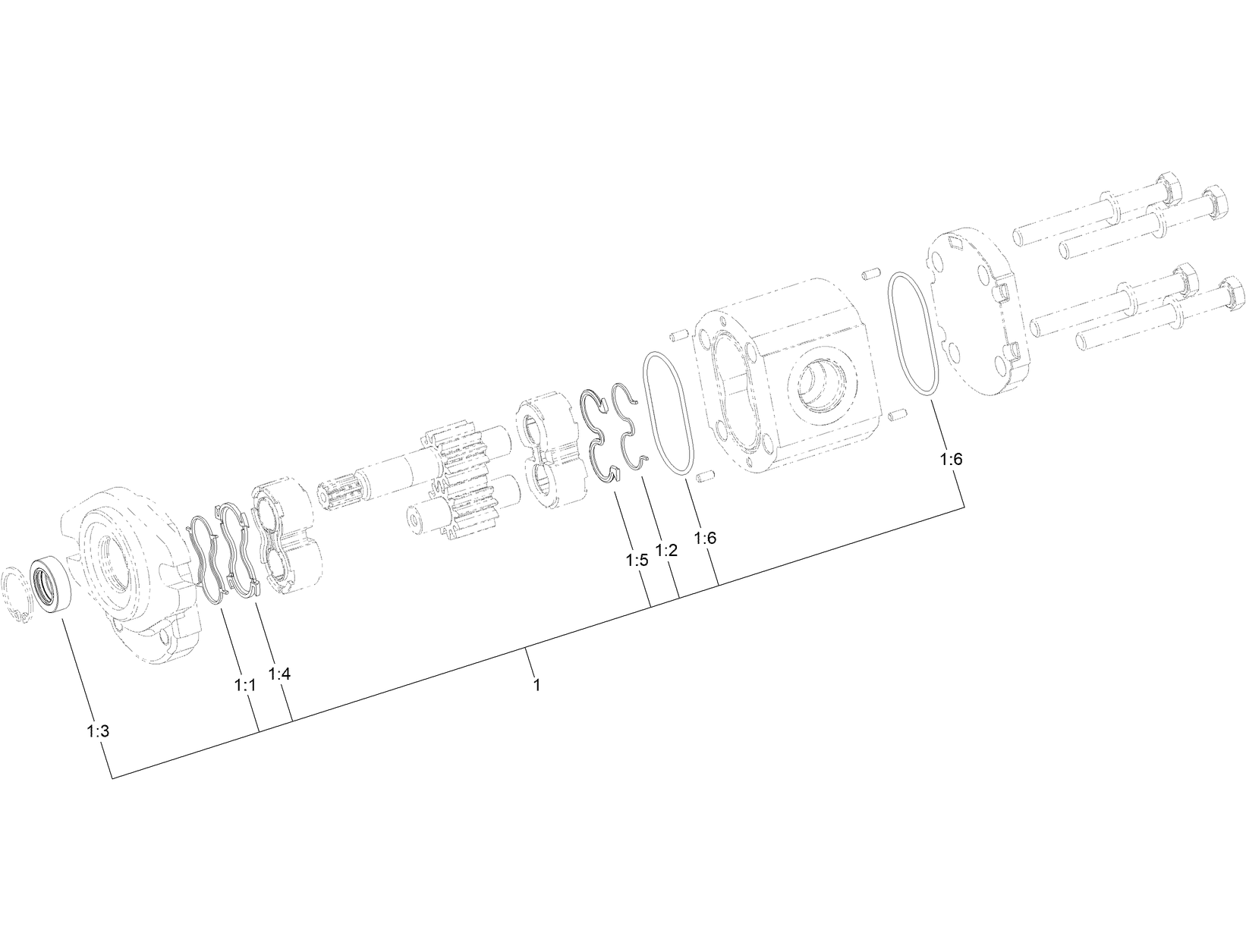 Hydraulic Gear Pump Assembly No. 144-7596