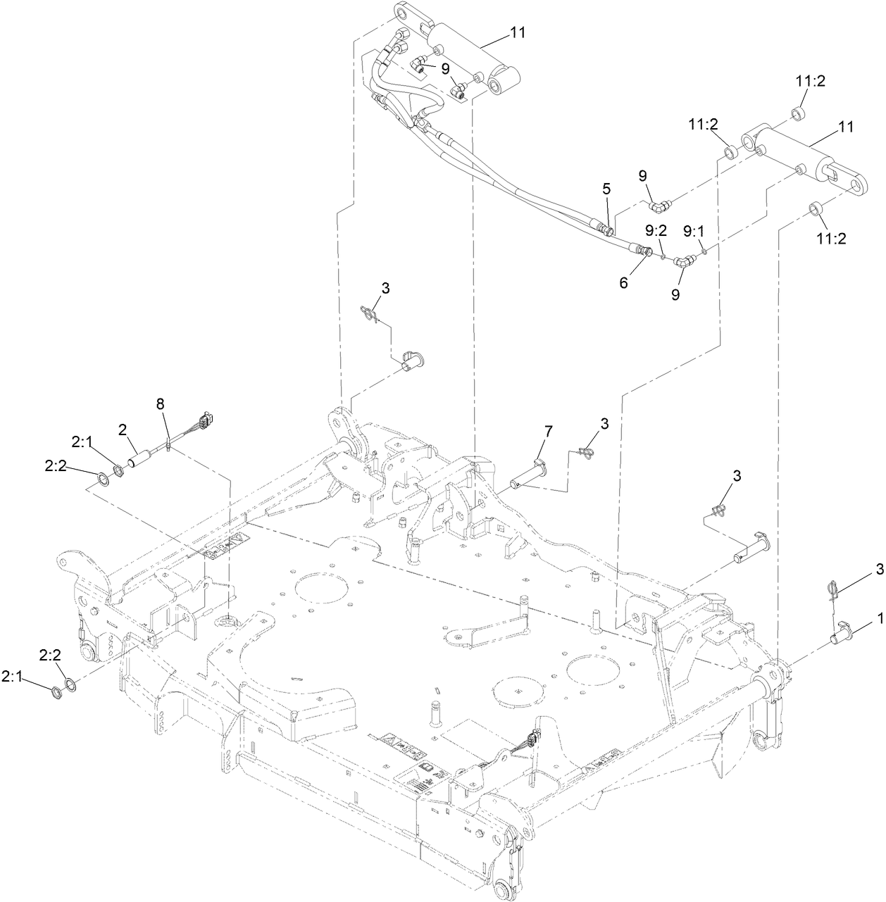 Center Folding Deck Hydraulic Assembly