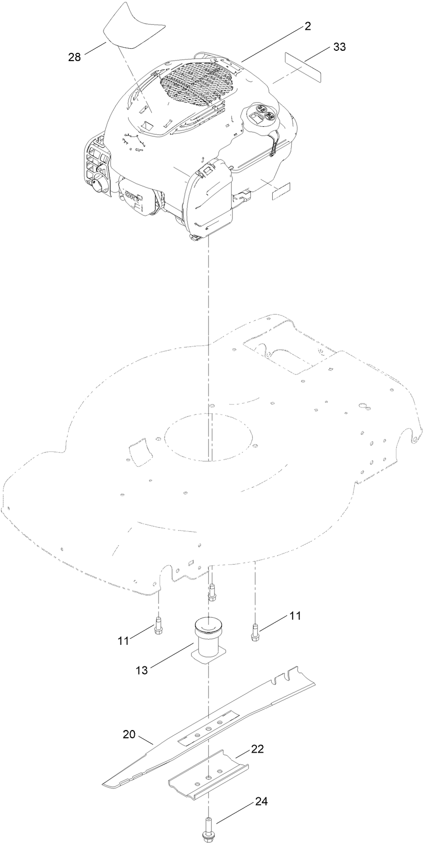 Engine and Blade Assembly