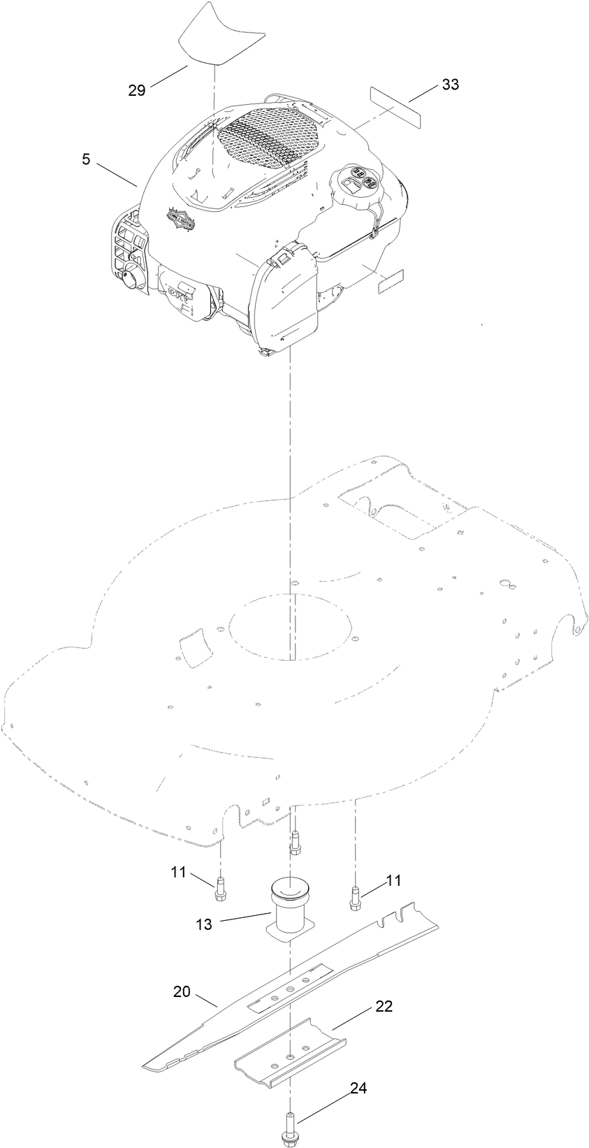 Engine and Blade Assembly