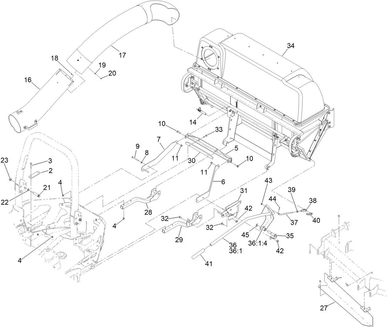 Parts – 60in E-Z Vac DFS Collection System, Z Master 4000 Series