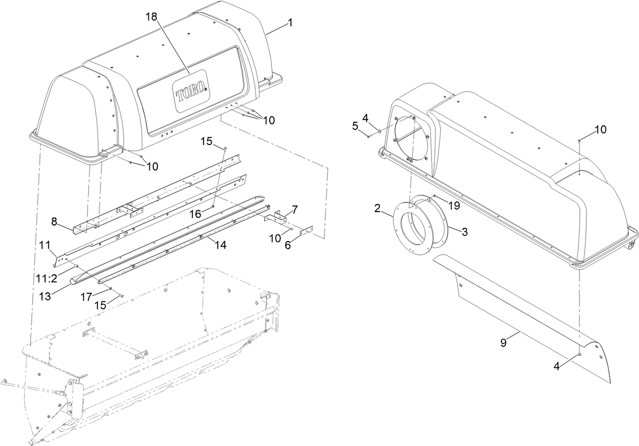 Parts – 72in E-Z Vac DFS Collection System, Z Master 4000 Series