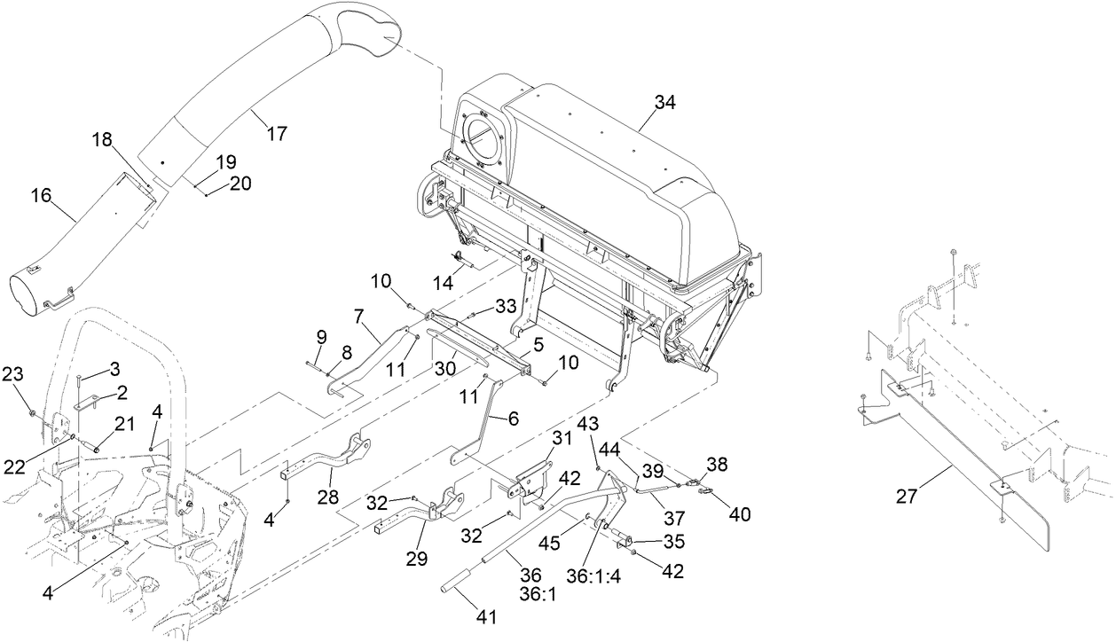 Parts – 72in E-Z Vac DFS Collection System, Z Master 4000 Series
