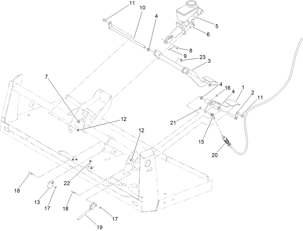 Brake and Clutch Pedal Assembly