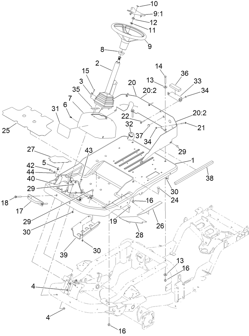 Platform, Steering and Console Assembly